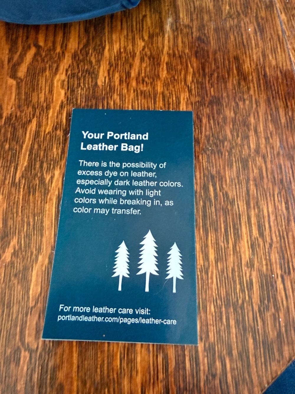 Portland Leather Circular Crossbody Bag - Blue - Picture 6 of 6